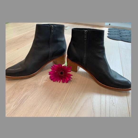 Solsana black ankle boot - Genuine Leather, size 41 - Picture 3 of 5